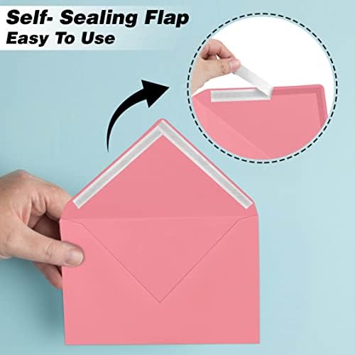 Darling Souvenir A6 Size 100 x Self-Adhesive Wedding Invite Envelopes Euro V-Flap 80lbs (4 3/4 x 6 1/2) Stationary - Packs & Colours Available - Image 5