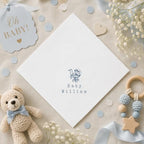 Personalized Baby Shower Napkins, Luncheon or Dinner Napkins, Custom Name Party Decor, Gifts Decorations for Baby Boy Girl, Gender Reveal Party Supplies #3 - Image 2