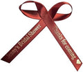 25 Personalized Ribbons Assesmbled Bows Custom Bridal Shower Favor Party Favors Wedding Bridesmaid Memorial Ribbons Funeral Baby Invitations Mis XV años Quinceanera (Rust) by AmysBubbling