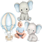 3 Pcs Elephant Baby Shower Birthday Decorations Large Cutouts Gender Reveal Sign 1st Birthday Party Elephant Centerpieces for Baby Shower Party Supplies Photo Booth Props Backdrops Decor by Unknown