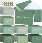 Supervitae 240 Pack Thank You Cards with Envelopes 3.5 x 5, Green Tones by Supervitae