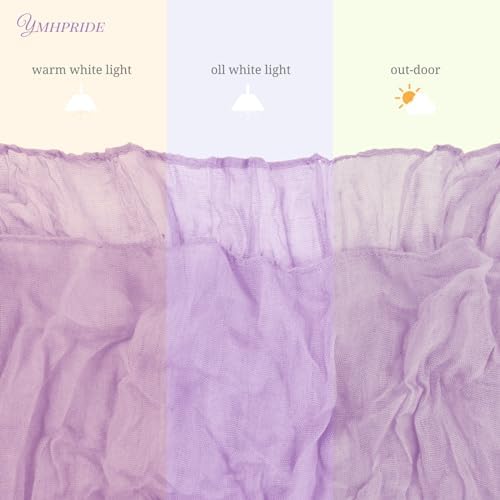 YMHPRIDE 12 Pack Cheesecloth Table Runner 35x120in Lavender Table Runner - Image 5
