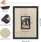 Americanflat 12x16 Shadow Box Frame - Matted to 4x6 - Black - Image 2