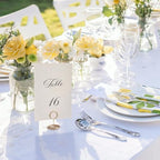 Eaasty 20 Pcs Deckled Edge Table Number 1-20 with Holder for Wedding, Black - Image 5