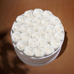 Prifroti 27 Flowers in a Luxury Suede Box, Birthday Gifts for Women, Preserved Flowers, Mothers Day Roses Gift for Mom, White - Image 2