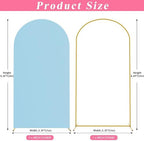 Arch Backdrop Stand and Cover Set, 6.6ft Arch Stand with Dusty Blue Cover - Image 2
