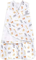 HALO 100% Cotton Sleepsack Swaddle, 3-Way Adjustable Wearable Blanket, TOG 1.5, Jungle Cotton, Preemie, Birth-5lbs by HALO