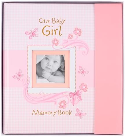 Christian Art Gifts Girl Baby Book of Memories Pink Keepsake Photo Album | Our Baby Girl Memory Book | Baby Book with Bible Verses, The First Year - Image 6
