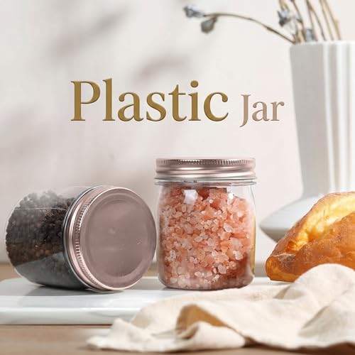 novelinks 8 oz Plastic Mason Jars and Clear Plastic Jars with Lids 8 oz - Image 5