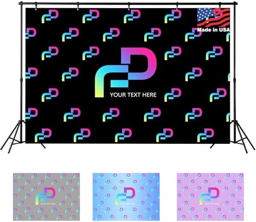 Custom Logo Backdrop 10x6 Ft, Personalized Photo Backdrop Banner withLogo Text, Customized Background for Photography, Gift for Birthday, Wedding, Baby Shower, Christmas Decorations, Made in USA by Acoweno