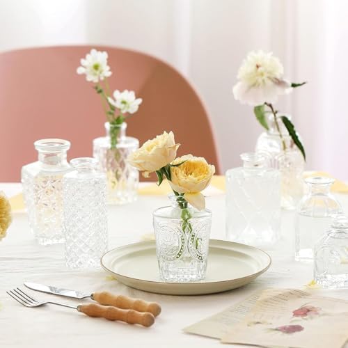 Mini Bud Vases As Wedding Centerpieces for Tables,Clear Bud Vases for Flowers,Small Flower Vases Suitable for Birthday Party,Anniversary,Wedding Reception,Baby Shower (Clear, 24PCS) - Image 4