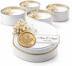 Luxury Mini Scented Candles with Bouquets – Wedding Candle Favors, Bridal Shower Favors, Party Favors for Adults, Personalized Birthday Favors, Elegant Hand-Poured Soy Candles (60 PCS, NO Gift Box) by MoreAndMoreFavors
