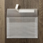 LUXPaper A8 Invitation Envelopes | Peel & Press | 5 1/2" x 8 1/8" | Clear Translucent | 30lb. Text | 250 Qty - Image 4