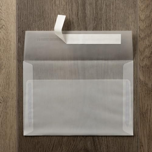 LUXPaper A8 Invitation Envelopes | Peel & Press | 5 1/2" x 8 1/8" | Clear Translucent | 30lb. Text | 250 Qty - Image 4
