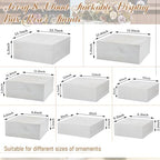 Barydat 8 Pcs Large 13.7" Wood Risers Display, Vintage White - Image 3