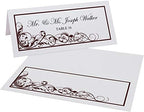 Scribble Vintage Swirl Place Cards, Chocolate, Set of 150, Pre-cut and Scor - Image 2
