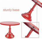 3Pcs Metal Cake Stand Set 8/10/12 Inch Red Dessert Display Stand - Image 5
