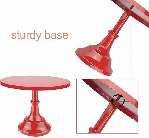 3Pcs Metal Cake Stand Set 8/10/12 Inch Red Dessert Display Stand - Image 5