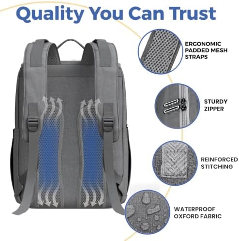 PILLANI Baby Diaper Bag Backpack - Large Bag for Boys & Girls, Waterproof Diaper Backpack - Travel Diaper Bags w/Changing Pad, Baby Registry Search & Shower Gifts - Essentials Must Haves Newborn Stuff - Image 4