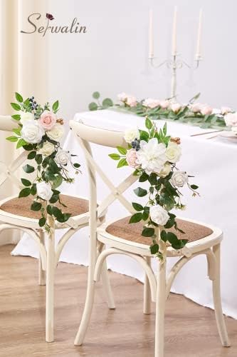 Serwalin 2PCS White Artificial Flowers, Silk Rose Flowers for Wedding Decor - Image 7