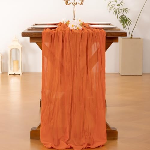 15 Pack Cheesecloth Table Runner Fall Boho Gauze Wedding Party Home Decor - Image 4