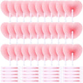 Blulu 60 Pack Wedding Heart Folding Hand Fans Decor Bulk, Pink by Blulu