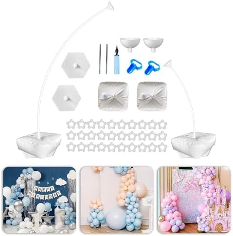 Balloon Arch Kit, Free Bending Shape with Independent Water Fill Base,Adjustable Half Balloon Arch Frame and Column Stand for Weddings, Baby Showers and Birthday Parties Backdrop Decoration A - Image 4