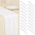 Showgeous 20 Pack White Cheesecloth Table Runner, 17 x 108 Inches by Showgeous