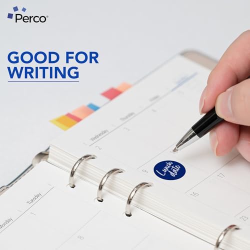 Perco Dark Blue Perforated Round Circle Dot Sticker 1-Inch Labels — 3 Rolls, 3,000 Stickers - File Labels, Category Tags & Inventory Systems, Strong Adhesive - Made in USA - Image 5