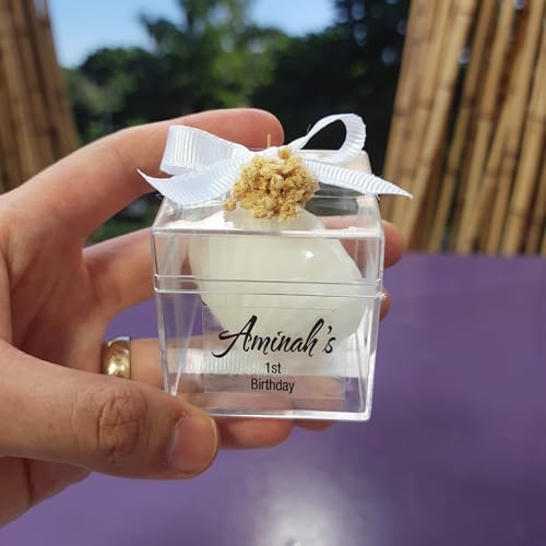 Wedding Favor Guest Bulk, White Seashell Shaped Candle Party Favors, Bridal Shower Favor for Beach Party Gifts, Baby Shower Favors for Baptism Favors (Set of 50) - Image 7