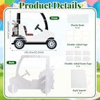 3.94 Ft White Golf Cart Corrugated Plastic Standee Photo Prop - Image 2