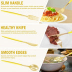Supernal 102Pcs Yellow and Gold Plastic Silverware Set for Wedding Parties - Image 4