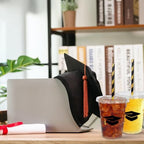 Whaline 50Pcs 12Oz Graduation Disposable Plastic Cups with Lids and Straws Black Graduation Cap Cold Beverage Drinking Cups for Congrats Grad Party Supplies - Image 7