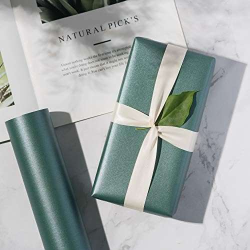 RUSPEPA Green Matte Wrapping Paper - Solid Color Pearly Lustre Paper Perfect for Wedding, Birthday, Christmas, Baby Shower - 30 Inches x 100 Feet - Image 4