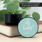 Custom Candles, Personalized Candles, Bulk Candles, Candle Favors, Baby Shower Candle Favors (Set of 10) (Black Tin), 9508837-03 - Image 6