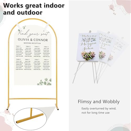 Adjustable Wedding Sign Stand, Event Decor Easel - Image 5