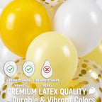 Hiins Pastel Yellow Balloons Tree Kit With Base,Pole for Party Decor - Image 4