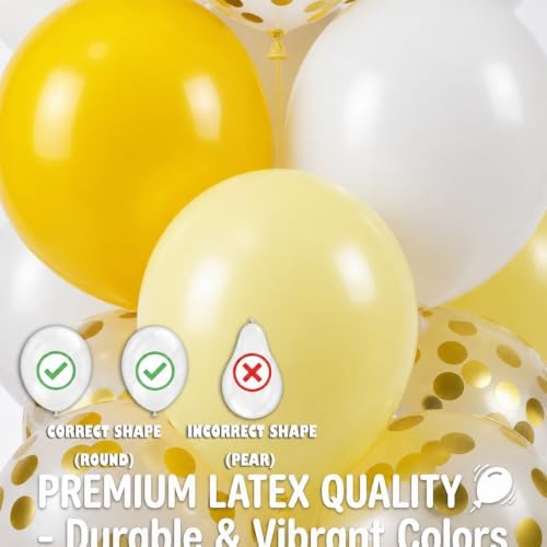 Hiins Pastel Yellow Balloons Tree Kit With Base,Pole for Party Decor - Image 4