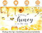 10x10ft Fabric Honeycomb Bee Backdrop, Yellow Honey Drip Banner Photography Background, Party Decorations Tapestry, Baby Shower Wall Decor, Photo Studio Props - Image 2