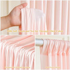 10ftx10ft Light Pink Backdrop Curtains for Baby Shower Wrinkle Free Pink Photo Curtains Soft Fabric Drapes Back Drop Cloth for Wedding Girls Birthday Parties Photography Background 5x10ft, 2 Panels - Image 2