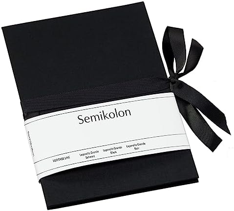 Semikolon - Leporello Grande Photo Album with Black Pages for Photos 5" x 7", Black by Semikolon