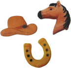 Lucks Dec-Ons Decorations Molded Sugar/Cup-Cake Topper, Western Assortment, 1-1 1/4 Inch, 168 Count by OasisSupply