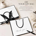 Silkfly 24 Pcs Paper Gift Bags with Handles & Bow Ribbon, White, Black - Image 5