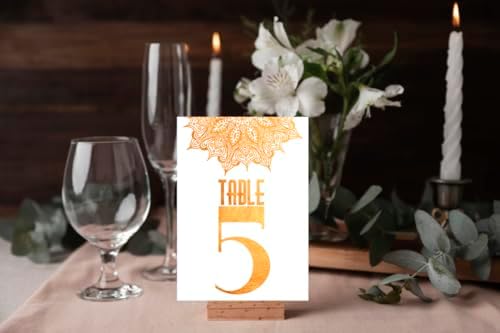 Golden Abstract Table Number Cards Double Sided Party Table Numbers for Reception Baby Shower Anniversary Birthday Bridal Party 4x6 Inch, 100 - Image 3