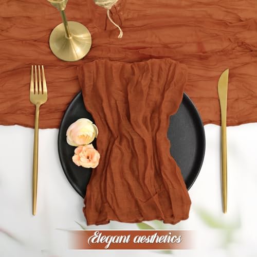 fani 100 Pack Gauze Cheesecloth Napkins, 20 x 20 in, Terracotta - Image 5