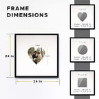 Poster Palooza 24x24 White Autograph & Signature Picture Frame With Blue Heart Opening Photo Mat for 8x8 Pictures - With Pens, UV Acrylic & Foamboard Backing - Image 3