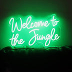 Welcome to the Jungle LED Neon Signs Green Neon Lights for Wall Decor USB Light Up Sign For Garden Home Porch Store Christmas Living Room Bar Decoration(16.5 * 11Inch) - Image 3