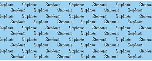 MyPupSocks Custom Wrapping Paper Design for Christmas Initials Name Text Light Blue Birthday Wrapping Paper Set for Girls Boys Kids 3 Rolls 58x23 inch - Image 2