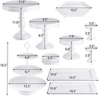 Hedume 10-Set Cake Stands, Metal Cupcake Stand Set with Multiple Combination Styles, Dessert Plate Cake Serving Tray Candy Fruit Display Tower for Wedding, Birthday Party, Anniversary, Baby Shower - Image 4