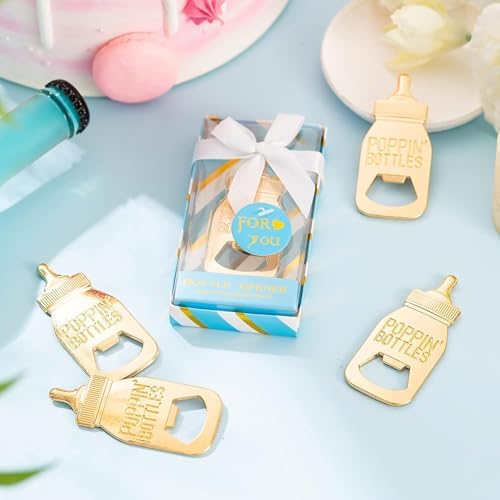 18 Pack Bottle Opener for Newborn Baby Shower Favors, Baby Shower Party Return Gifts for Guest, Poppin Bottles Openers with Exquisite Gifts Box Used for Baby Party Souvenirs (Blue-Baby Bottle) - Image 6